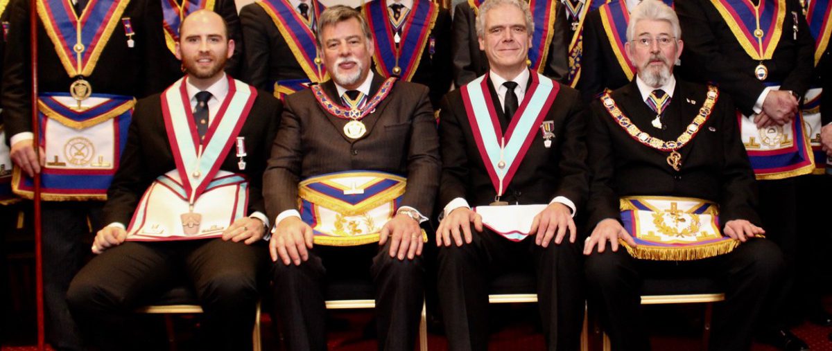 APGM W. Bro. Clifford Sturt PGJD and a Delegation at Vaudeville Lodge No. 801 on 8th January 2018