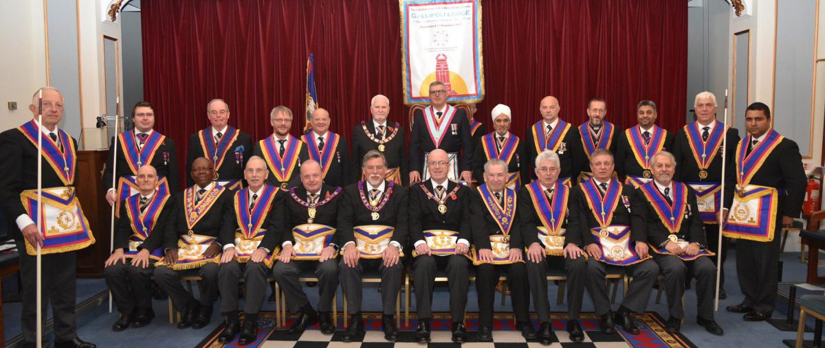 The PGM RW. Bro. David Ashbolt attended Gallipoli lodge on 3rd November to consecrate their new Mark Lodge Banner.