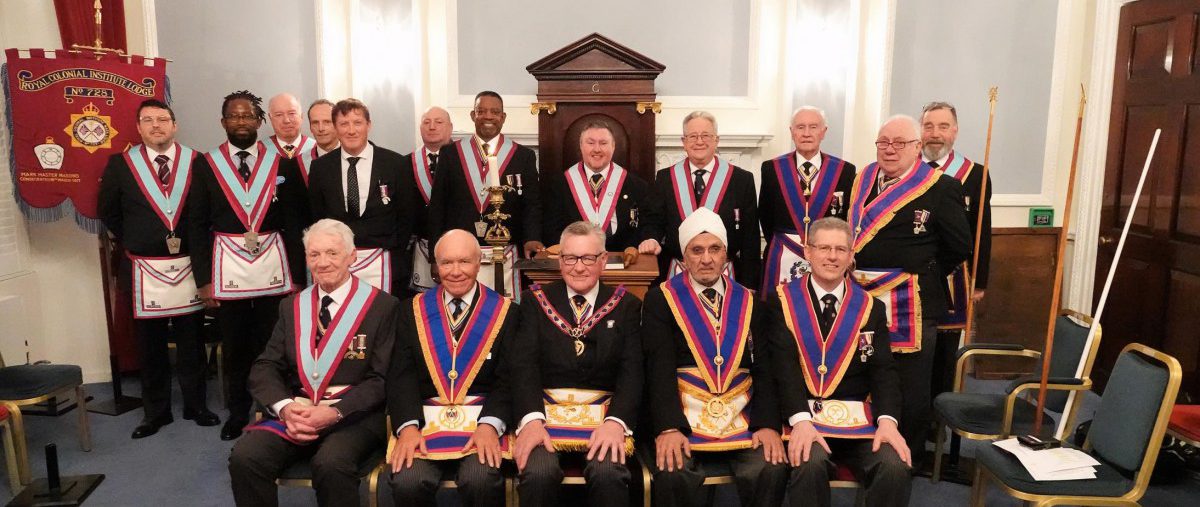 Royal Colonial Institute visit from W Bro Henry Hobson, APGM, and a Provincial Delegation.