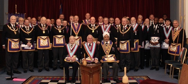 The PGM RW Bro Tom Quinn and a Delegation Visit Keystone Lodge No.107 on the occasion of their 150th Anniversary