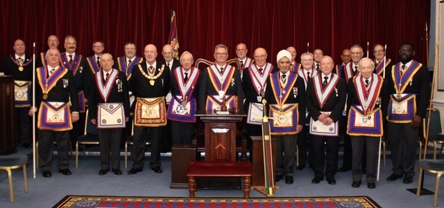 The PGM, R W Bro Tom Quinn, and a Delegation visit Foundation Lodge No: 921 on 28 March 2022