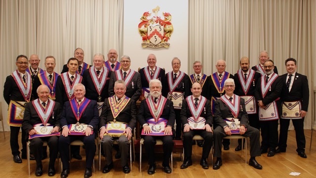 V W Bro Henry Hobson PGJO PAPGM and a Delegation visit Onslow Lodge No: 361 on 29 March 2022