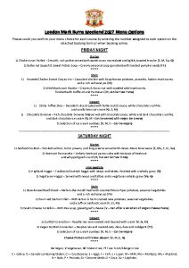 Burns - Menu 2027